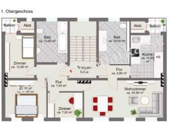 Etagenwohnung Bremerhaven Mitte - 4 Zimmer, 93 m&sup2;, 800&euro; | Angebot:27192749