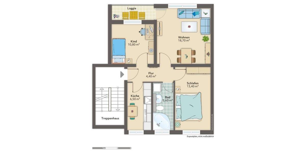 Frisch renovierte 3-Zimmer-Wohnung mit Balkon in Bremerhaven-Lehe 3 zimmer