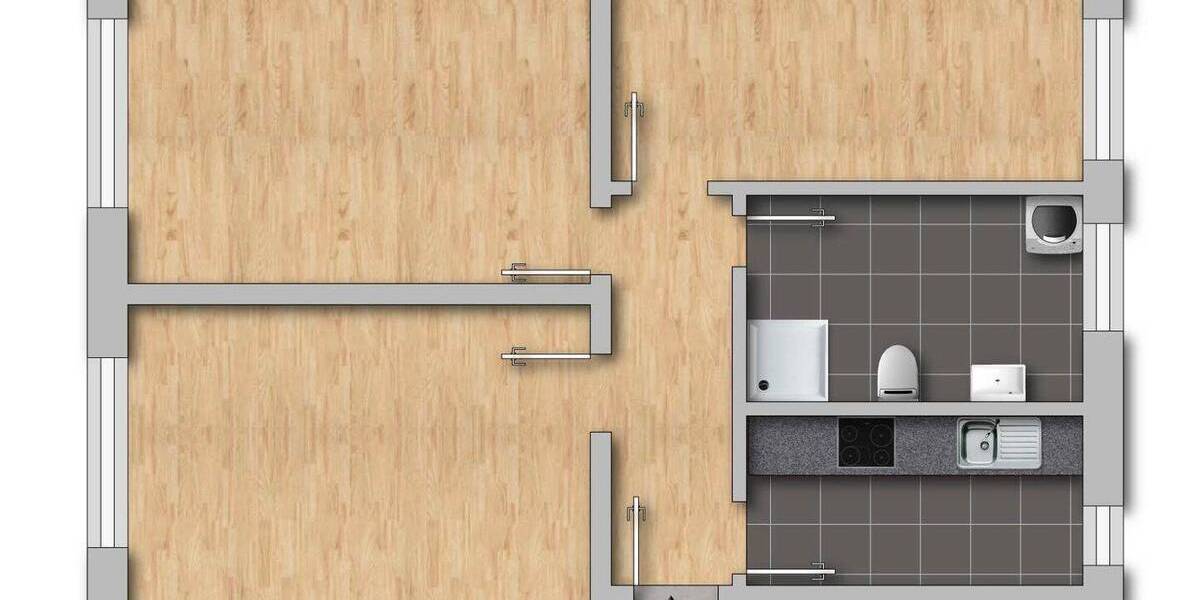 Etagenwohnung Wilhelmshaven Heppens - 3 Zimmer, 64 m&sup2;, 470&euro; | Angebot:26202146