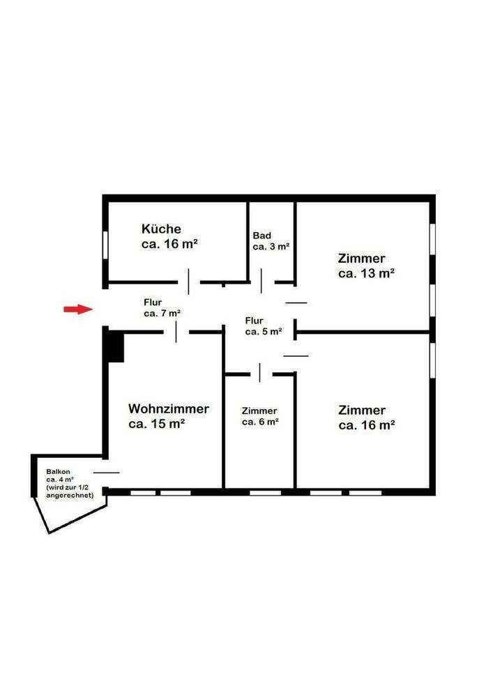 Neustadt Großzügige 4-Zimmer-Wohnung in zentraler Lage