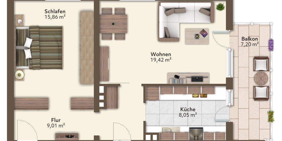 Etagenwohnung Bremerhaven Mitte - 2 Zimmer, 56 m&sup2;, 75.000&euro; | Angebot:25676338