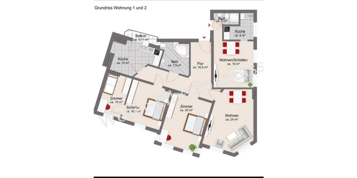 Etagenwohnung Bremerhaven Mitte - 5 Zimmer, 130 m&sup2;, 142.000&euro; | Angebot:26244884