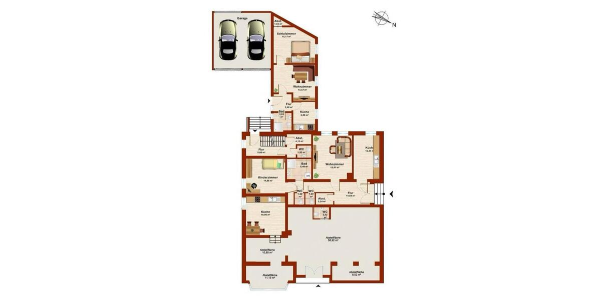 Einfamilienhaus Butjadingen - 11 Zimmer, 386 m&sup2;, 450.000&euro; | Angebot:27002058