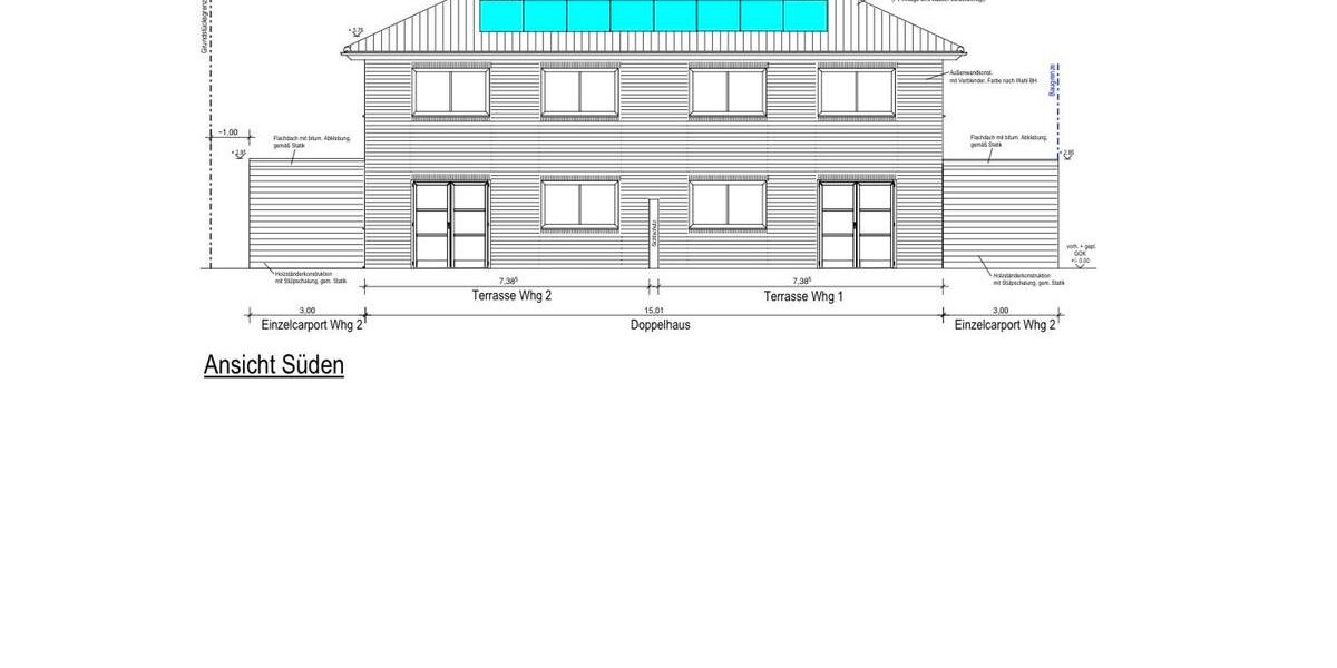 Neubau Doppelhaushälfte mit Carport 4 zimmer