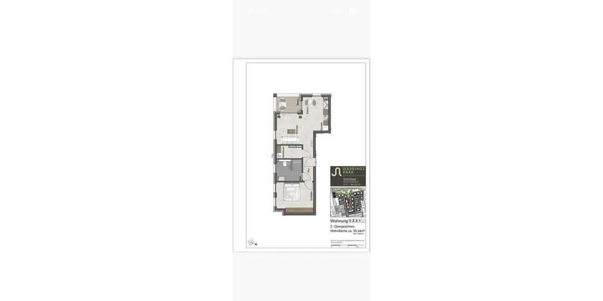 Etagenwohnung Bremerhaven Wulsdorf - 2 Zimmer, 54 m&sup2;, 820&euro; | Angebot:26326578