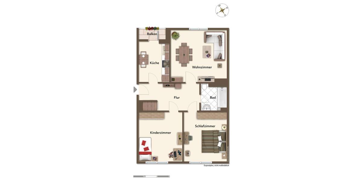 Etagenwohnung Bremerhaven - 3 Zimmer, 73 m&sup2;, 489&euro; | Angebot:26349874