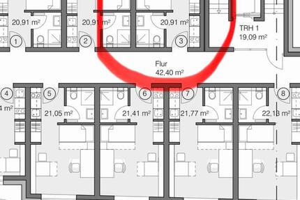 Wohnung Bremerhaven Mitte - 1 Zimmer, 21 m&sup2;, 520&euro; | Angebot:26008536