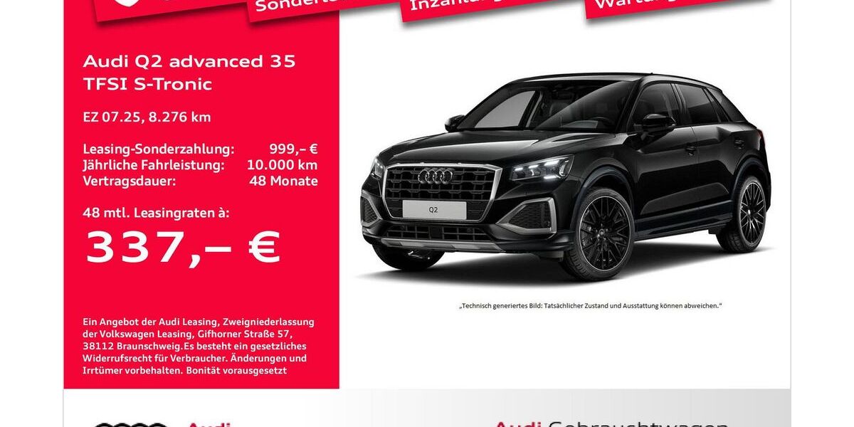 Audi Q2 8.276 km 34.760 &euro; Bremerhaven 27576