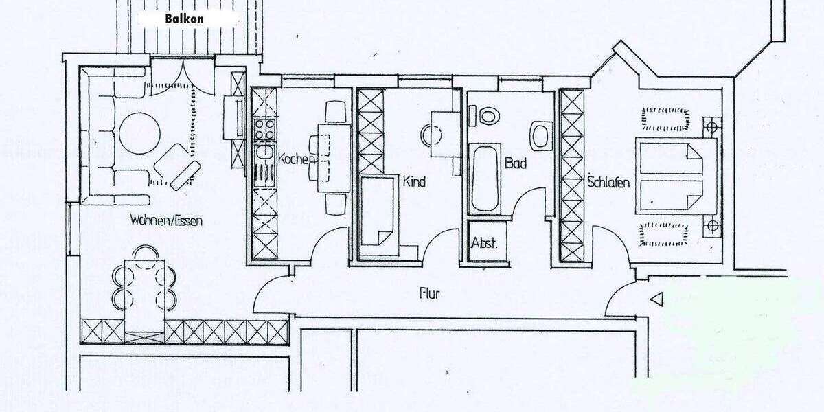 Etagenwohnung Geestland Bad Bederkesa - 3 Zimmer, 81 m&sup2;, 462&euro; | Angebot:26378730