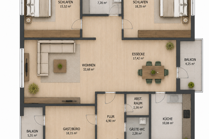 Wohnung Schortens - 4 Zimmer, 86 m&sup2;, 610&euro; | Angebot:26517074