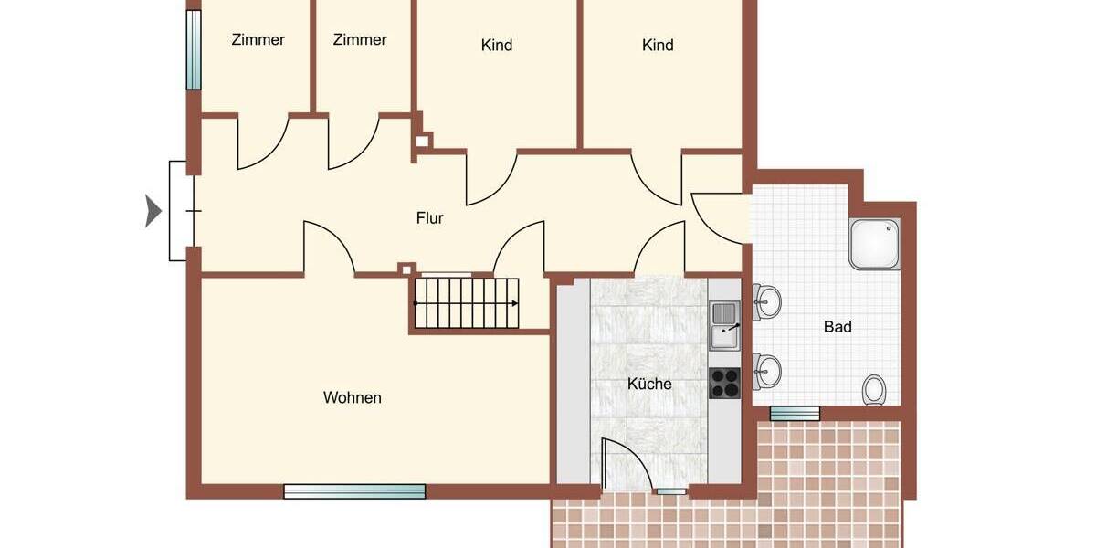 Etagenwohnung Schiffdorf / Sellstedt Sellstedt - 4 Zimmer, 112 m&sup2;, 119.000&euro; | Angebot:25730358