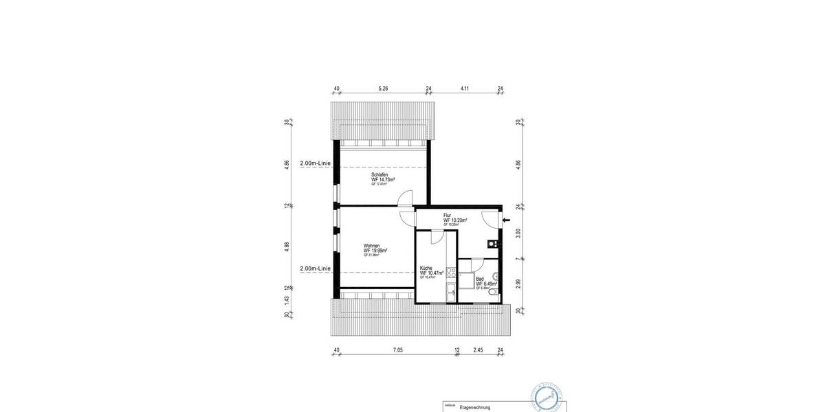 Etagenwohnung Bremerhaven Geestemünde - 2 Zimmer, 62 m&sup2;, 129.900&euro; | Angebot:26344092