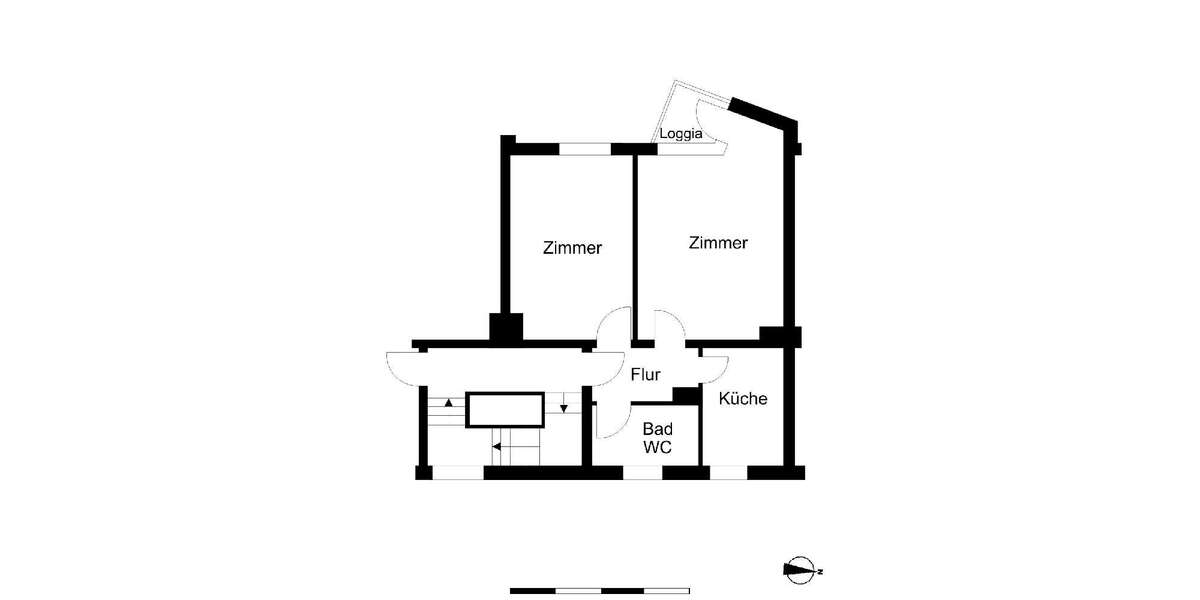 Etagenwohnung Bremerhaven - 2 Zimmer, 52 m&sup2;, 320&euro; | Angebot:26905453