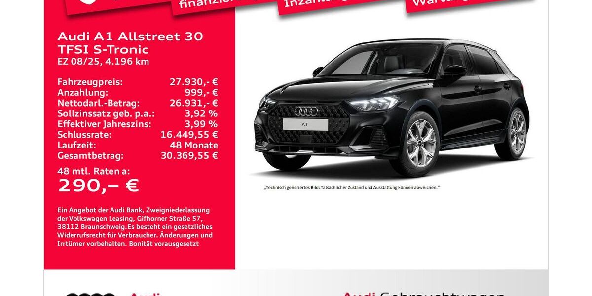 Audi A1 4.196 km 27.931 &euro; Bremerhaven 27576