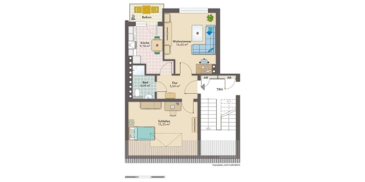 Etagenwohnung Bremerhaven Geestemünde - 2 Zimmer, 52 m&sup2;, 400&euro; | Angebot:24917346