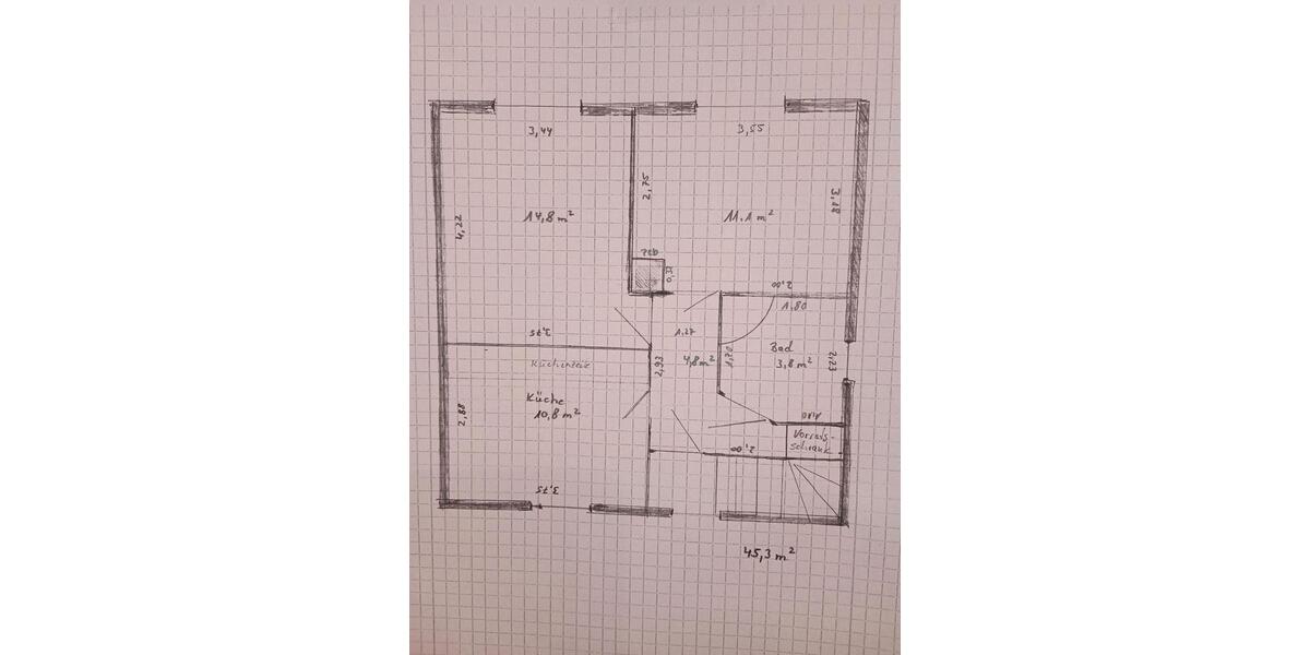 Renovierte 2 Zimmer Wohnung mit 45 m² im 1. OG in Nordenham-Atens 2 zimmer