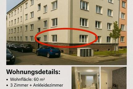 3-Zimmer-Wohnung mit Ankleideraum-60m2-Bremerhven-85000€