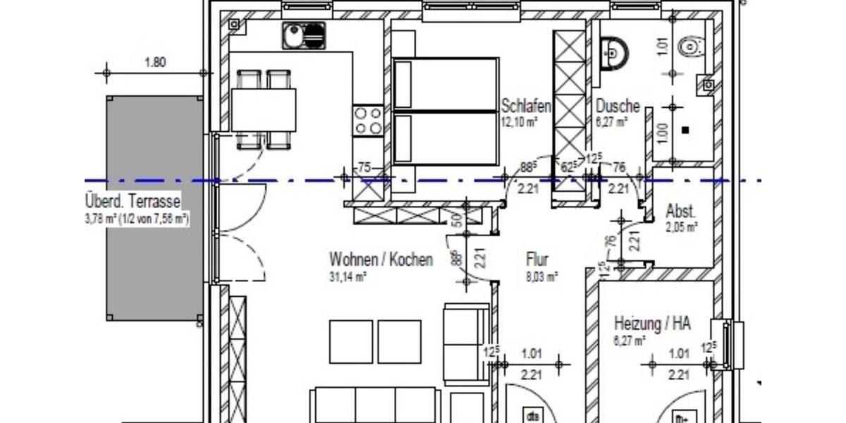Erdgeschoßwohnung Hagen im Bremischen - 2 Zimmer, 64 m&sup2;, 695&euro; | Angebot:25342406