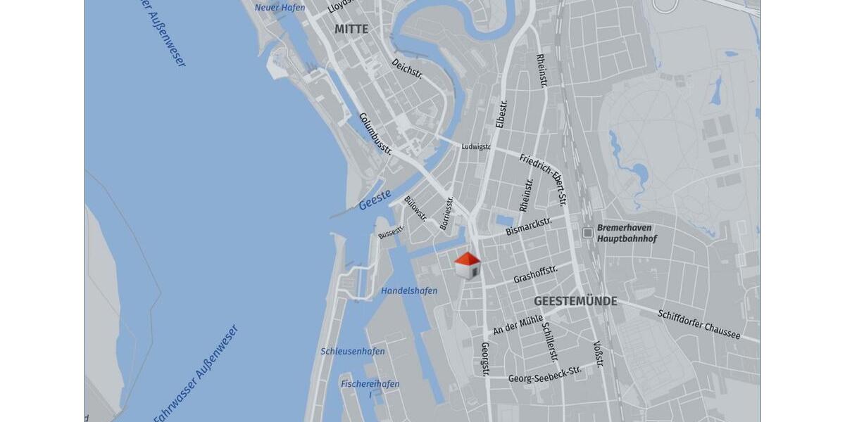 Etagenwohnung Bremerhaven Geestemünde - 3 Zimmer, 74 m&sup2;, 650&euro; | Angebot:26504151