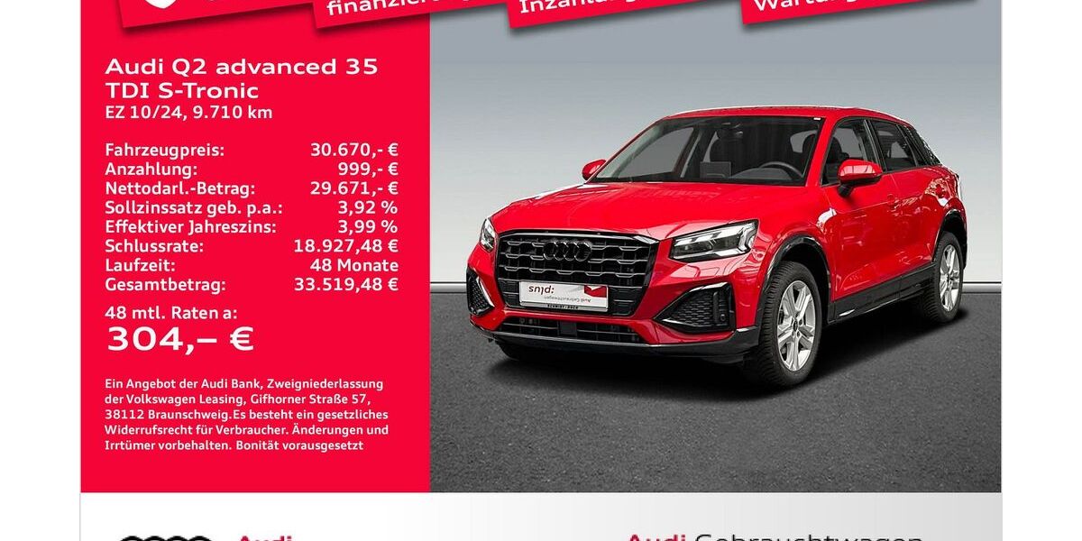 Audi Q2 9.710 km 29.740 &euro; Bremerhaven 27576