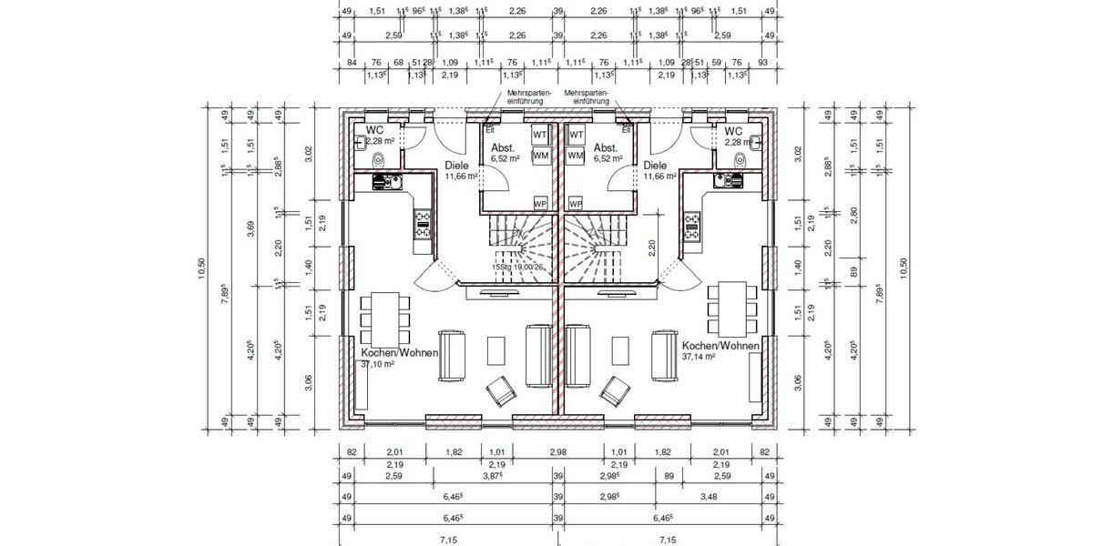 Doppelhaushälfte Wanna - 4 Zimmer, 102 m&sup2;, 1.380&euro; | Angebot:25131406