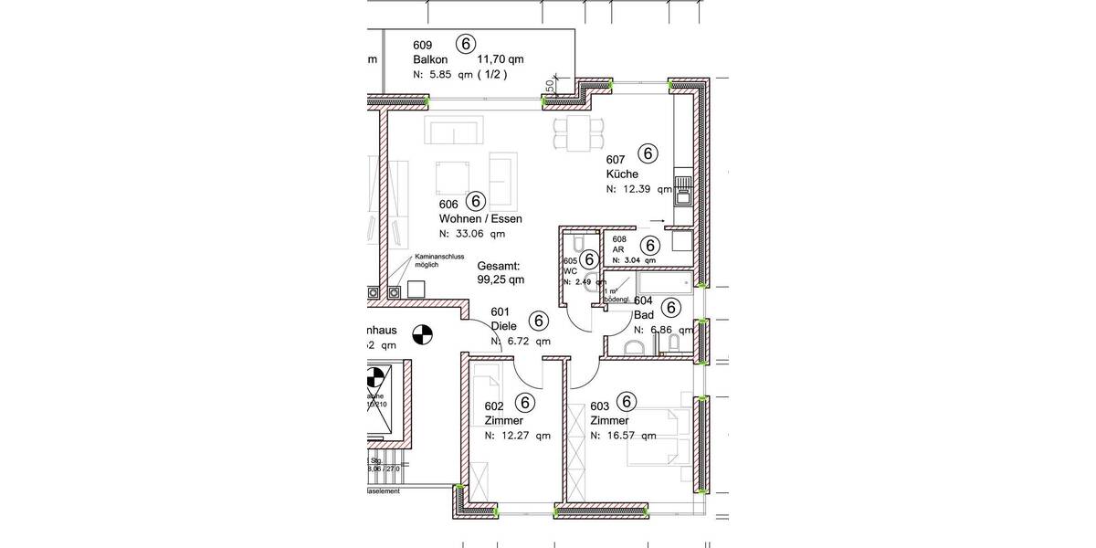 Etagenwohnung Bremerhaven Geestemünde - 3 Zimmer, 99 m&sup2;, 1.250&euro; | Angebot:21362643