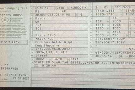 Mazda CX-5 224.000 km 9.980 &euro; Bremerhaven 27570