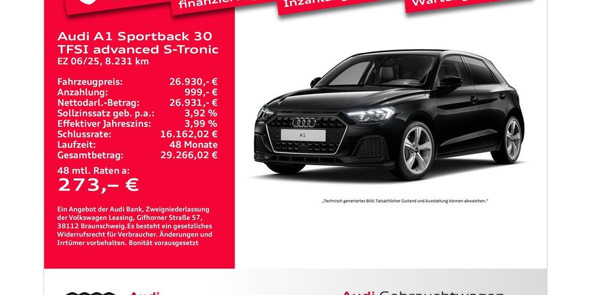 Audi A1 8.231 km 26.431 &euro; Bremerhaven 27576