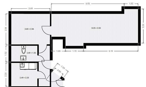 Etagenwohnung Bremerhaven Lehe - 2 Zimmer, 50 m&sup2;, 430&euro; | Angebot:26805719