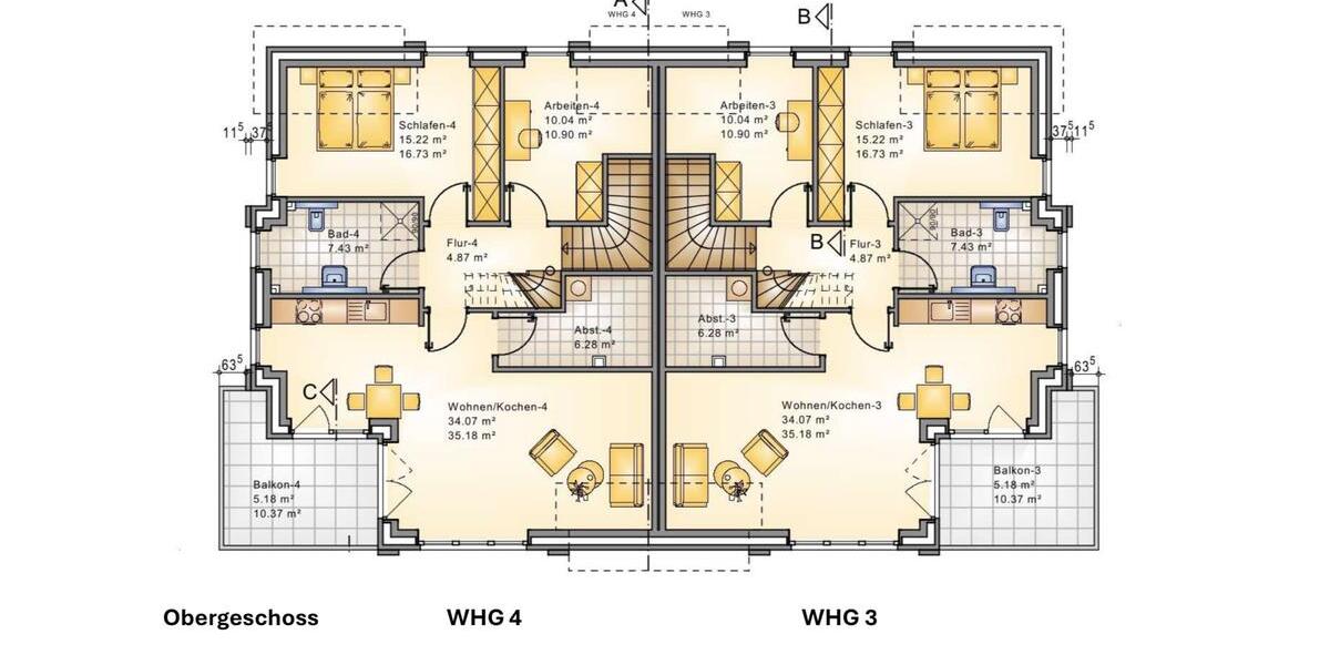 Maisonettenwohnung Nordenham - 4 Zimmer, 105 m&sup2;, 1.303&euro; | Angebot:26567103