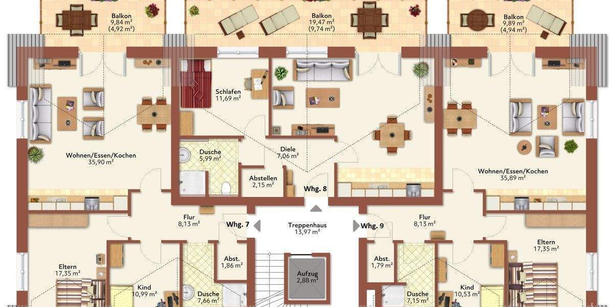 Etagenwohnung Bremerhaven Lehe - 2 Zimmer, 69 m&sup2;, 830&euro; | Angebot:25676341