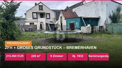 ZFH + GROßES GRUNDSTÜCK  LEHE - Zweifamilienhaus Bremerhaven Lehe | Angebot:27211241