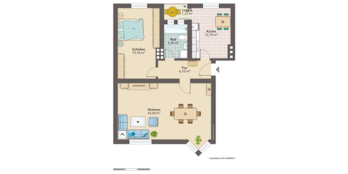 Etagenwohnung Bremerhaven Lehe - 2 Zimmer, 78 m&sup2;, 520&euro; | Angebot:26162015