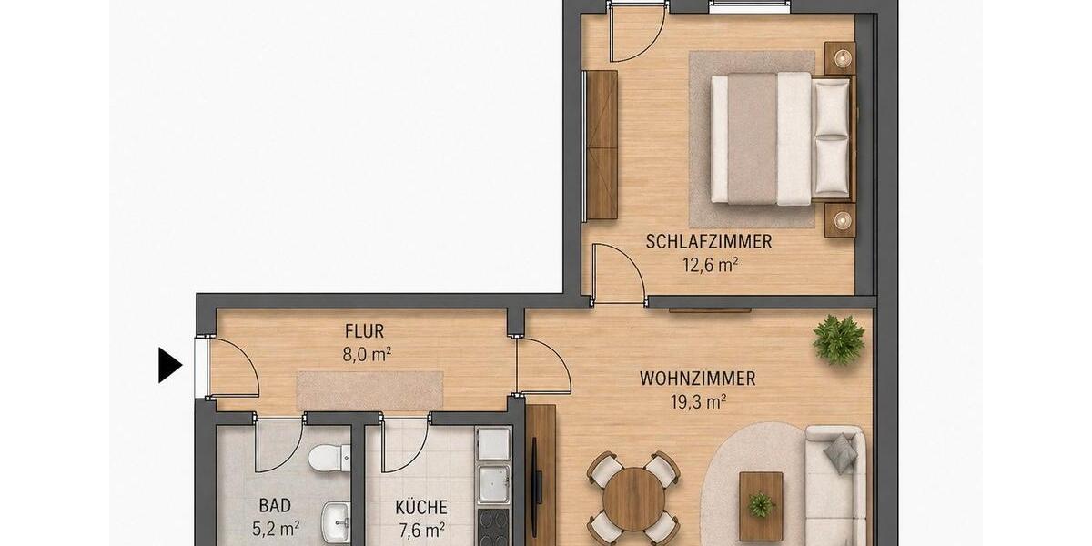 Etagenwohnung Bremerhaven Geestemünde - 2 Zimmer, 49 m&sup2;, 420&euro; | Angebot:26490998