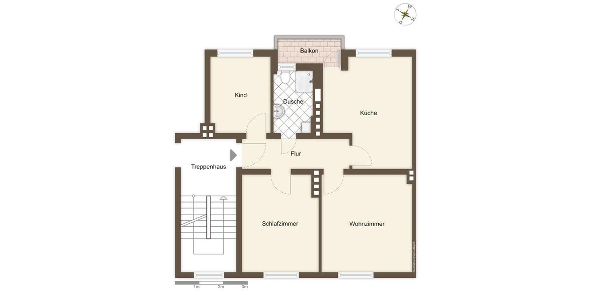 Erdgeschoßwohnung Bremerhaven Mitte - 2.5 Zimmer, 60 m&sup2;, 399&euro; | Angebot:26096121