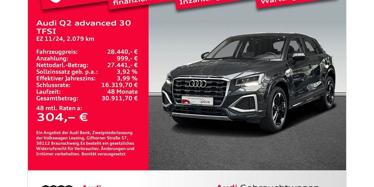 Audi Q2 2.079 km 28.440 &euro; Bremerhaven 27576