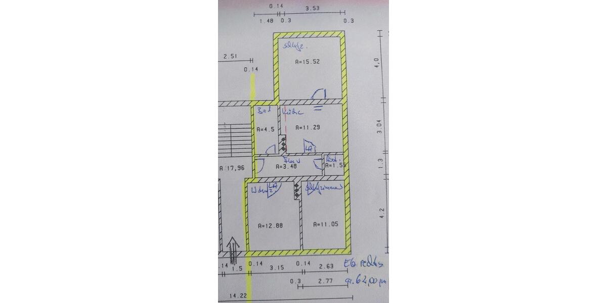 Etagenwohnung Wilhelmshaven Heppens - 3 Zimmer, 62 m&sup2;, 390&euro; | Angebot:26455803