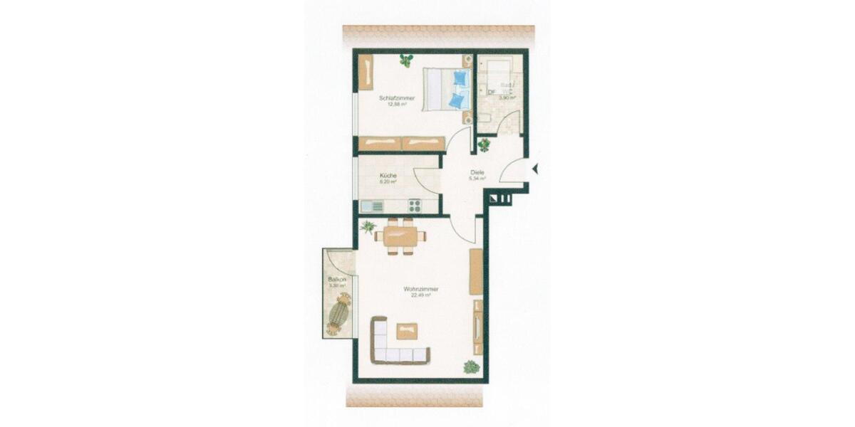 Dachgeschoßwohnung Bremerhaven Geestemünde - 2 Zimmer, 60 m&sup2;, 650&euro; | Angebot:26700425
