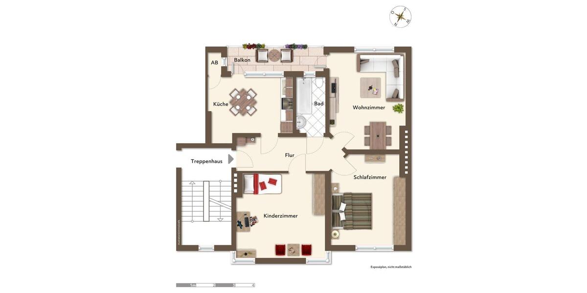 Etagenwohnung Bremerhaven Mitte - 3 Zimmer, 80 m&sup2;, 520&euro; | Angebot:26349126