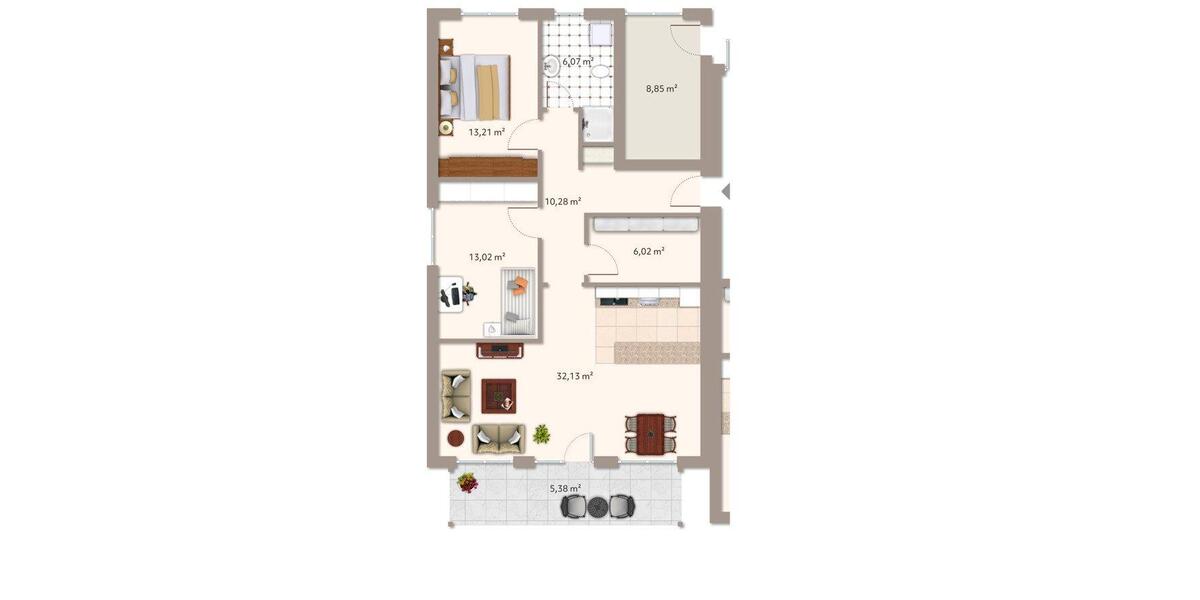 Etagenwohnung Geestland - 3 Zimmer, 83 m&sup2;, 1.147&euro; | Angebot:26531171