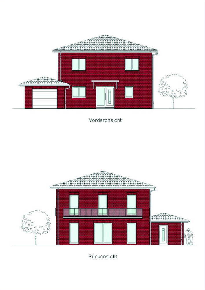 Neubauvorhaben eines Einfamilienhauses mit Garage Ausführung in Holzrahmenbauweise