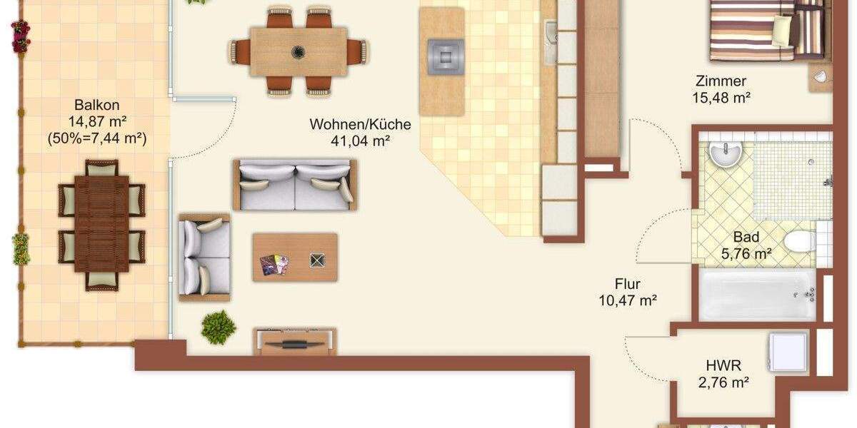 Etagenwohnung Bremerhaven Lehe - 2 Zimmer, 85 m&sup2;, 419.000&euro; | Angebot:25737100