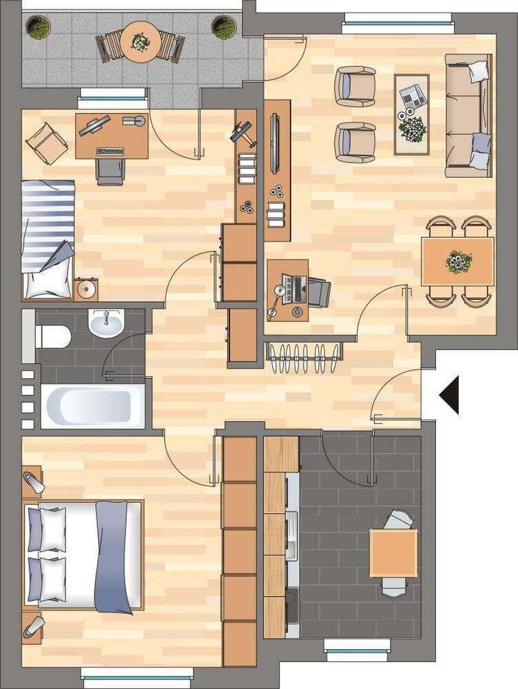 Wohnung zum Mieten in Bremen 528 € 66.63 m²