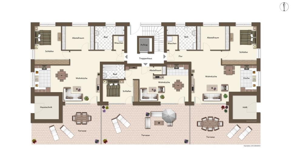 Etagenwohnung Loxstedt - 3 Zimmer, 101 m&sup2;, 1.295&euro; | Angebot:21604466