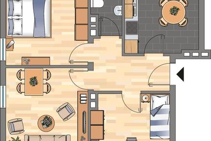 Wohnung Wilhelmshaven Aldenburg - 3 Zimmer, 55 m&sup2;, 379&euro; | Angebot:26638051