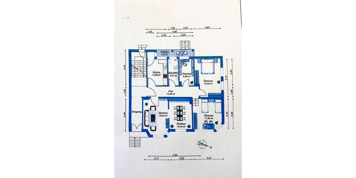 Erdgeschoßwohnung Wilhelmshaven Heppens - 4.5 Zimmer, 110 m&sup2;, 289.000&euro; | Angebot:26266626