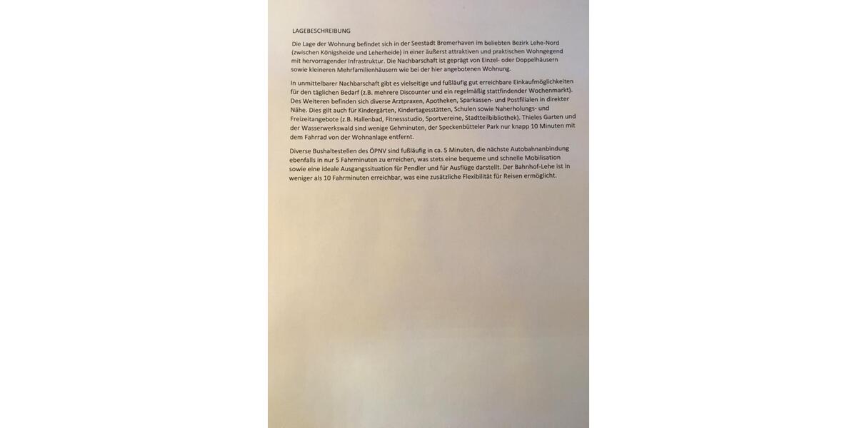 Etagenwohnung Bremerhaven Leherheide - 3 Zimmer, 87 m&sup2;, 175.000&euro; | Angebot:24507143