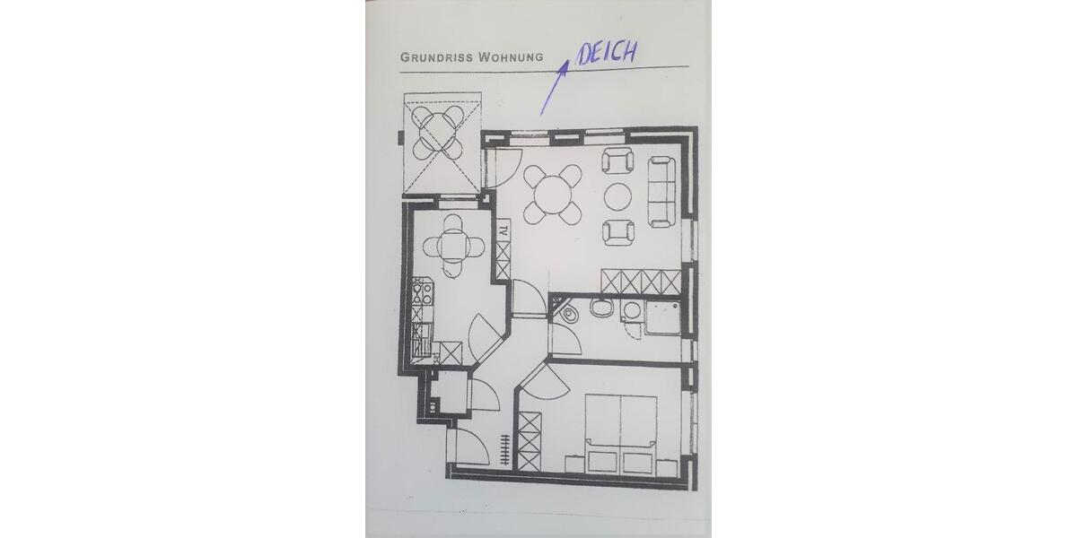 Etagenwohnung Wurster Nordseeküste - 2 Zimmer, 53 m&sup2;, 174.000&euro; | Angebot:27197623