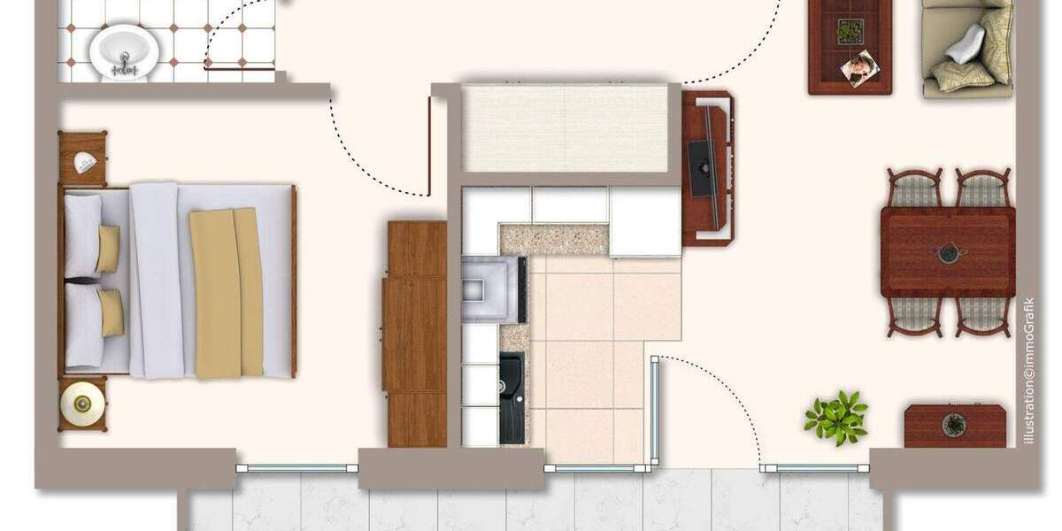 Etagenwohnung Wurster Nordseeküste Wremen - 2 Zimmer, 47 m&sup2;, 149.000&euro; | Angebot:24206746