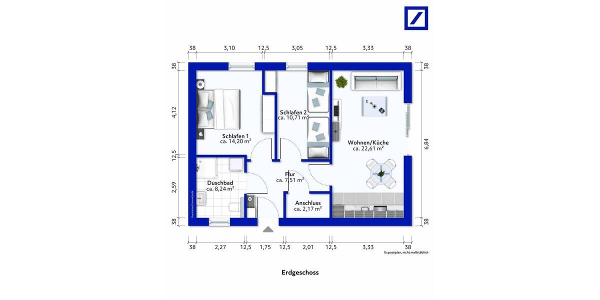 Bungalow Wurster Nordseeküste Neufeld - 3 Zimmer, 65 m&sup2;, 349.000&euro; | Angebot:26863079